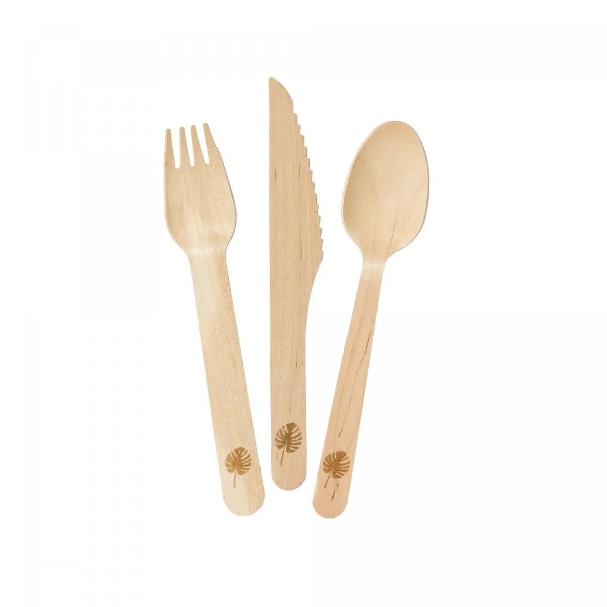 Drveni pribora za jelo TROPICAL FIESTA 6 kompleta 