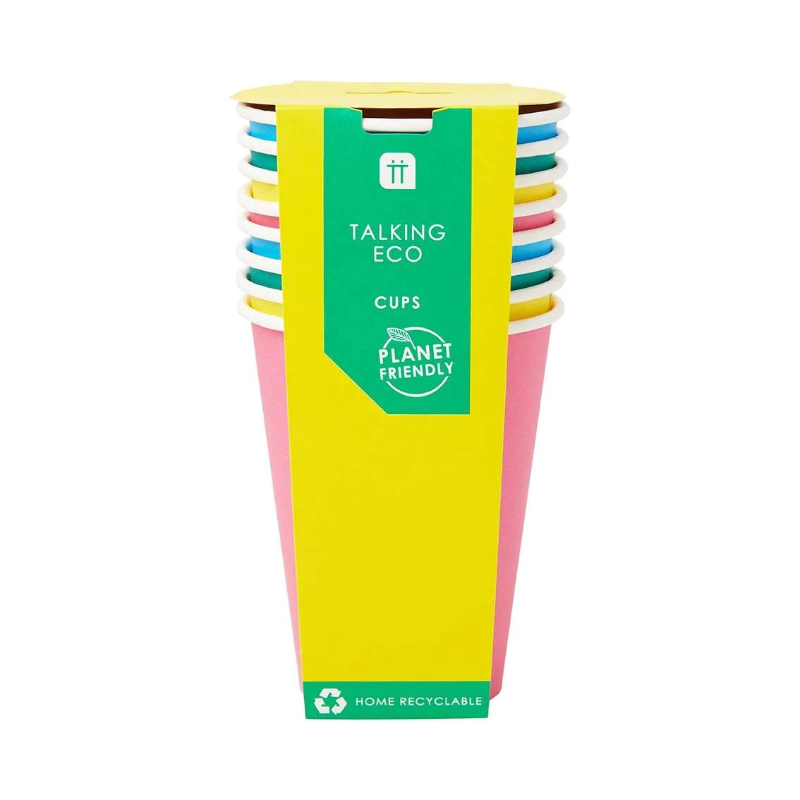 Set od 8 papirnih časa RAINBOW 