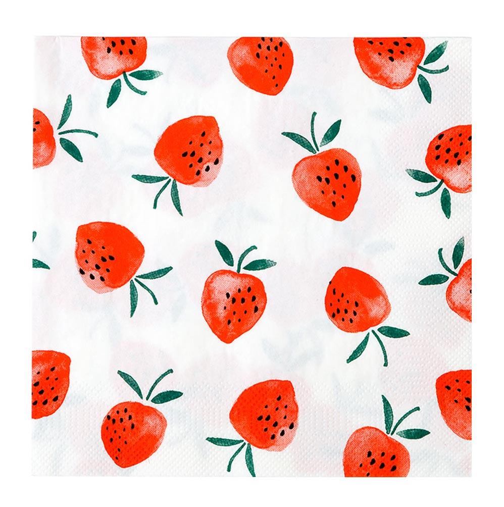 Salvete STRAWBERRY FIELDS 33x33cm, 20 kom 