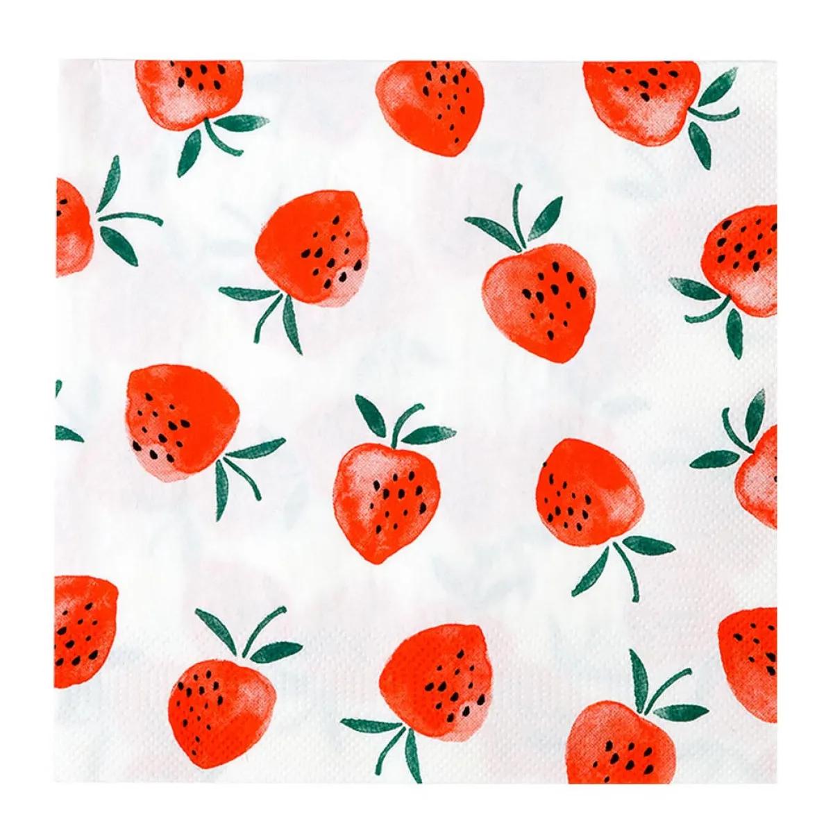 Salvete STRAWBERRY FIELDS 33x33cm, 20 kom 