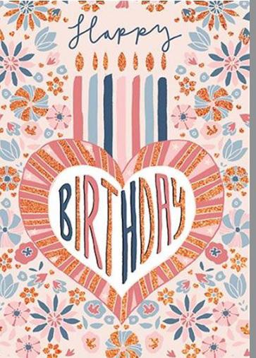 Rođendanska čestitka BIRTHDAY HEART CANDLES 