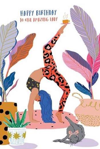 Rođendanska čestitka YOGA GIRL 