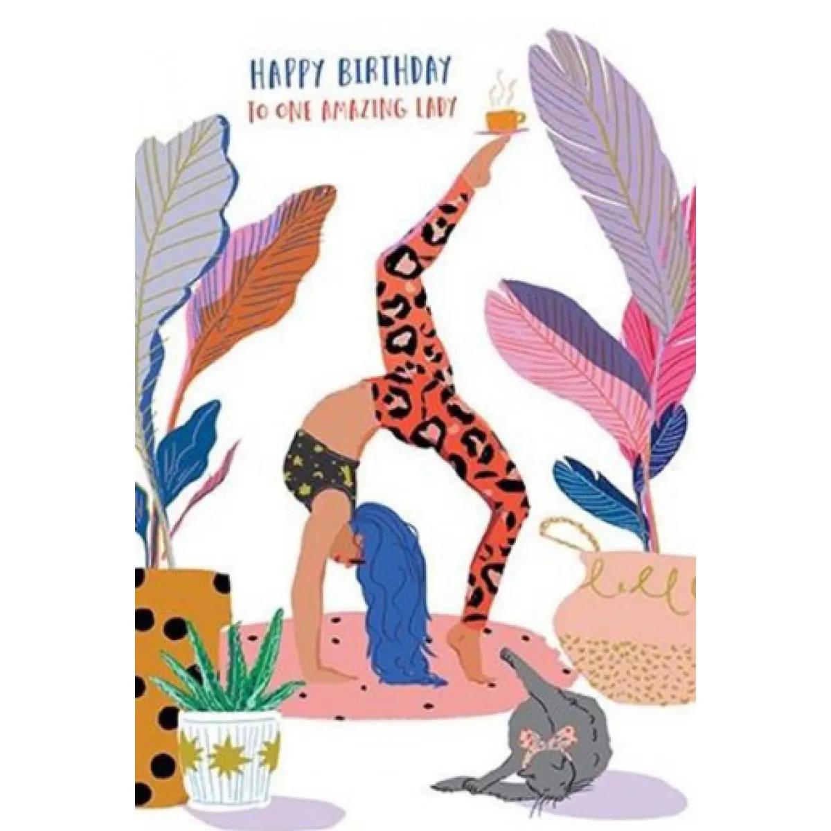 Rođendanska čestitka YOGA GIRL 