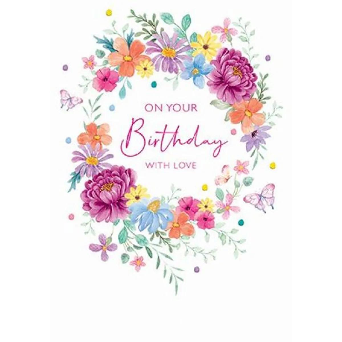 Rođendanska čestitka CVETNI VENAC 