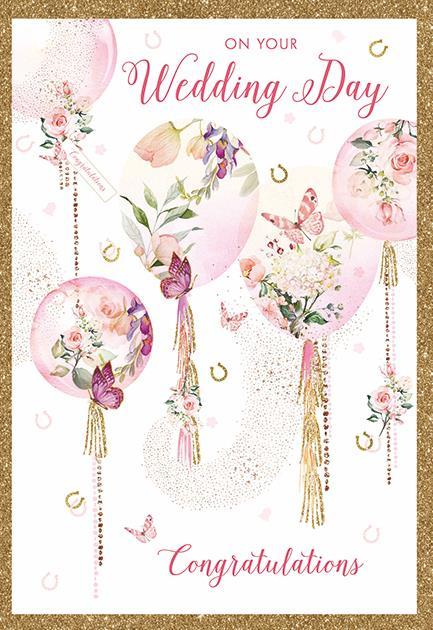 Čestitka za venčanje  FLORAL BALLOONS 