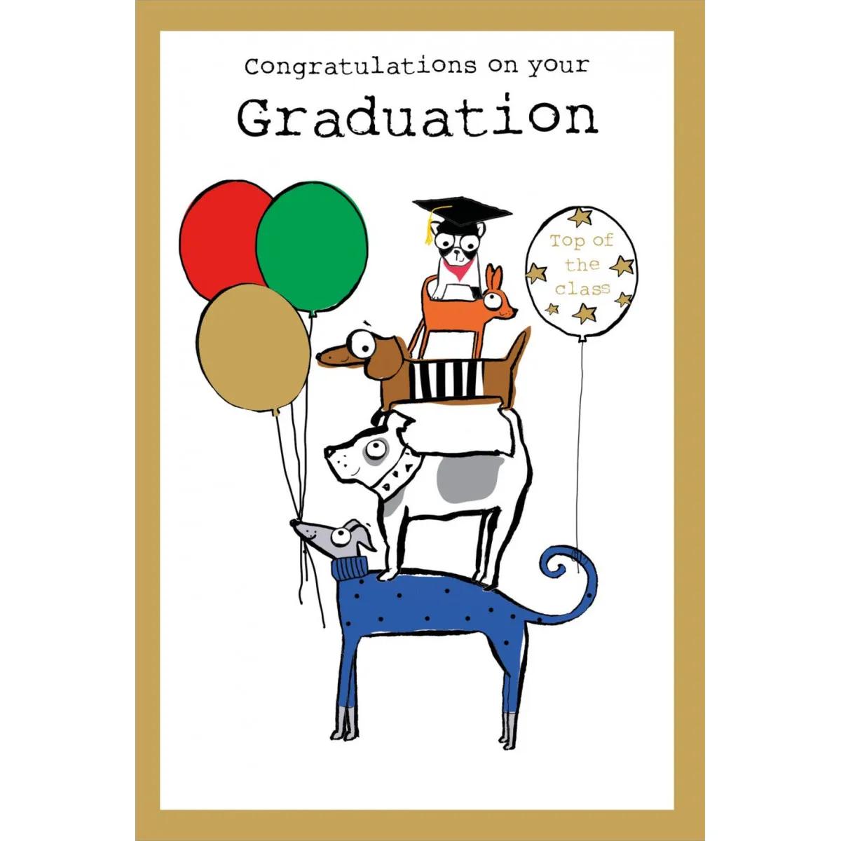 Čestitka za diplomiranje PILE OF DOGS 