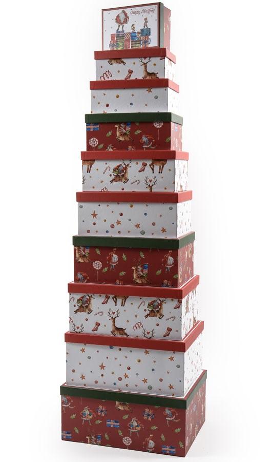 Novogodišnja kutija DEDA MRAZ - 25.5x20x10.5cm 