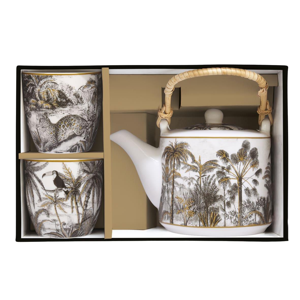Čajnik sa dve šolje RETRO JUNGLE 