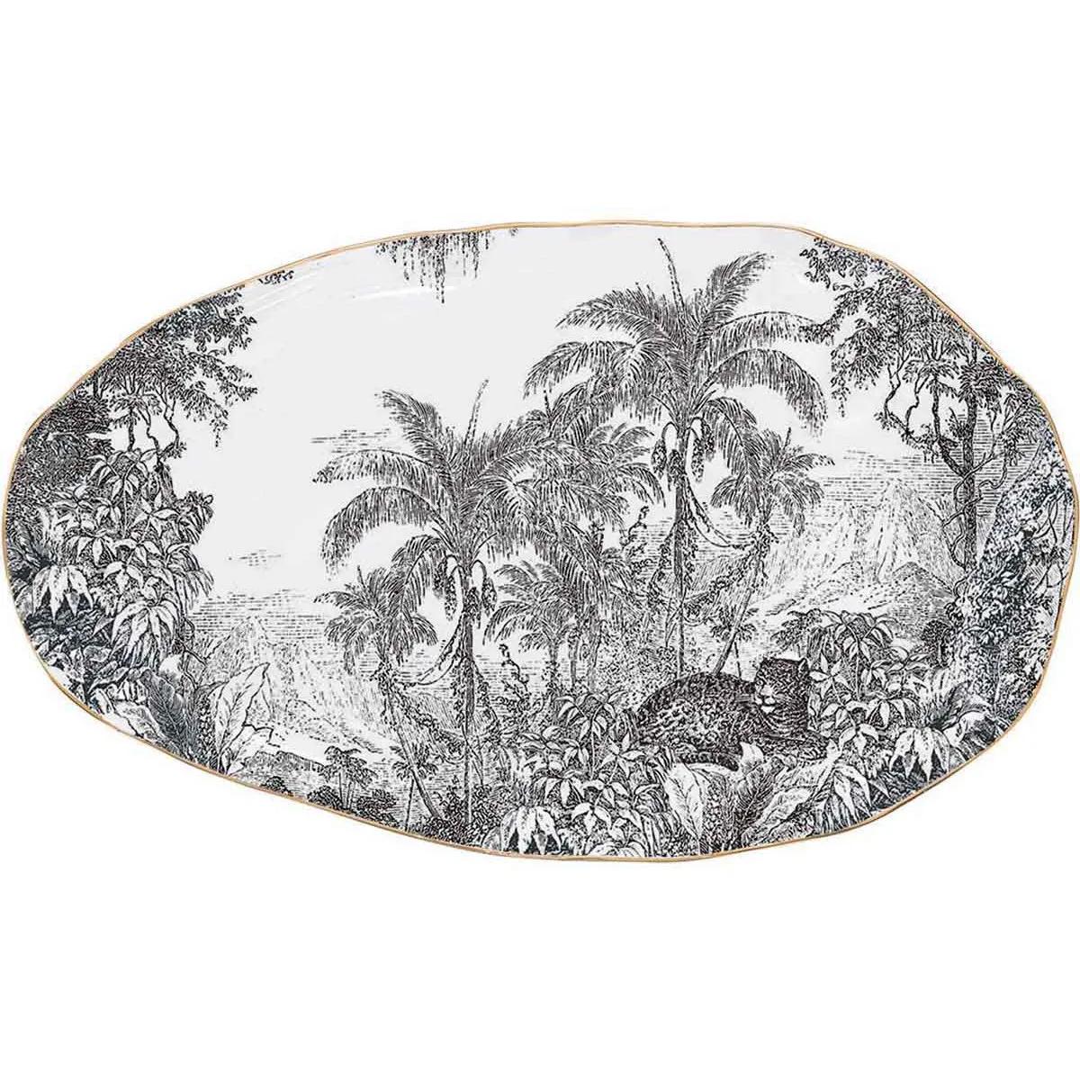 Tanjir za serviranje RAIN FOREST  36x21,5 cm 