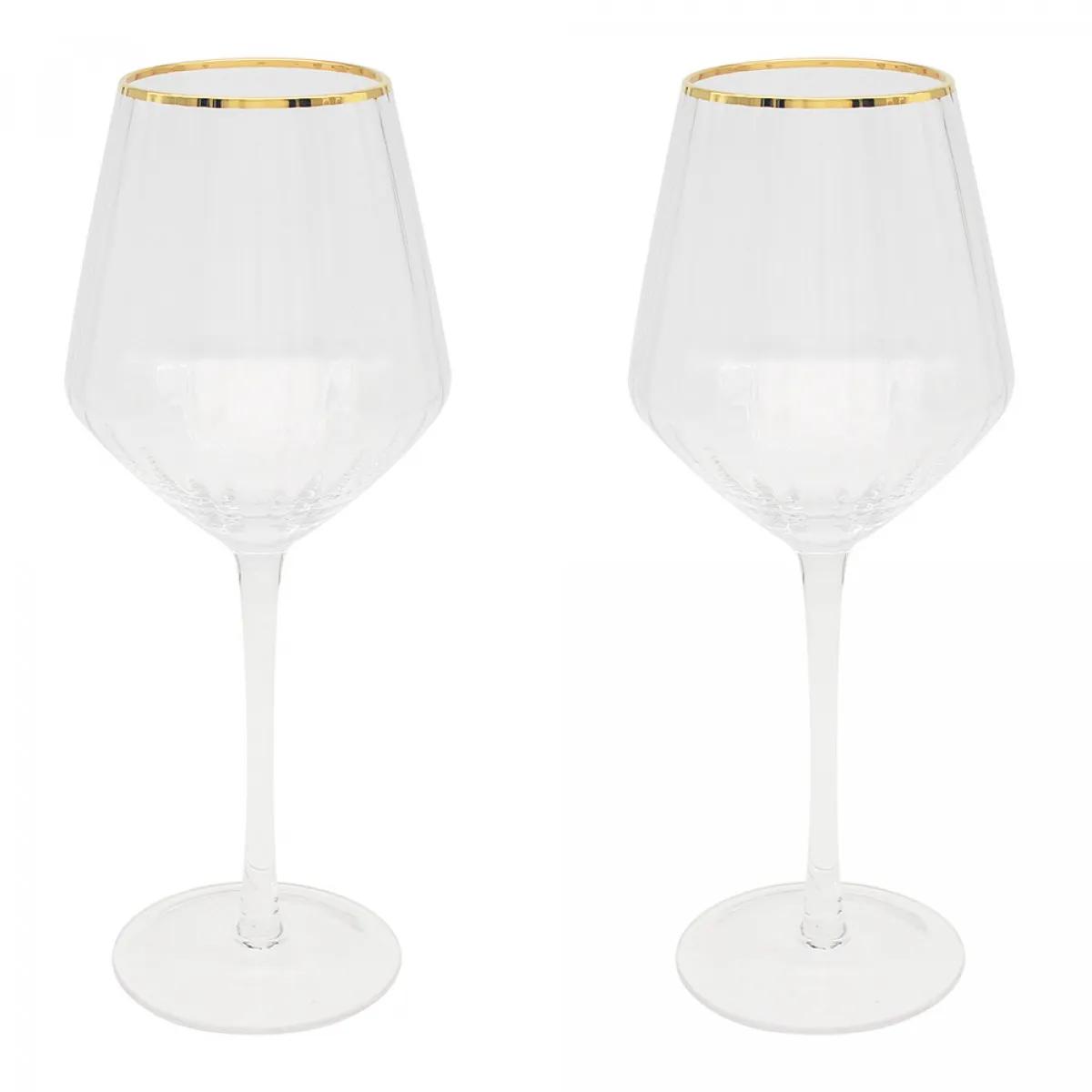 Set dve čaše za vino GOLD DECO 