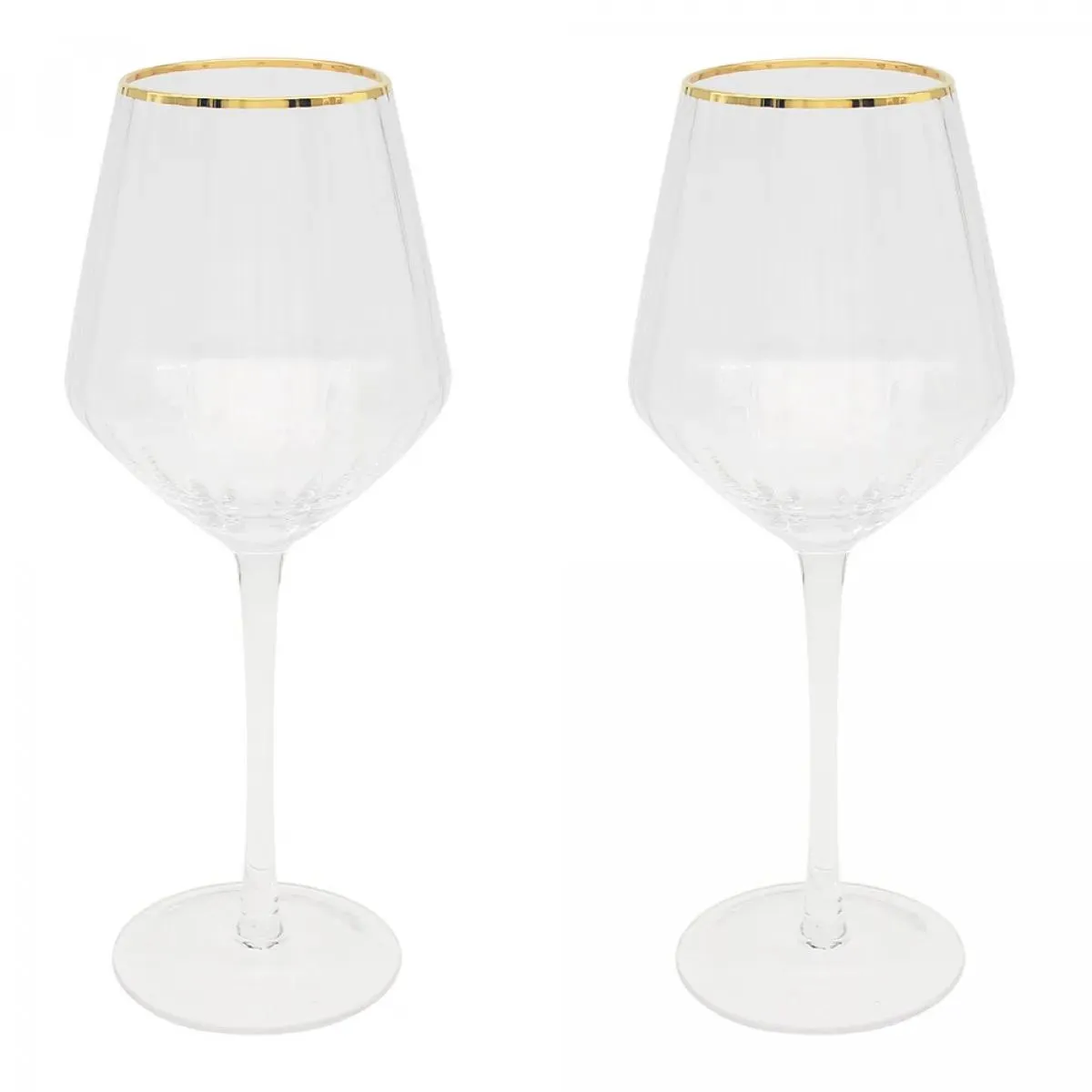 Set dve čaše za vino GOLD DECO 