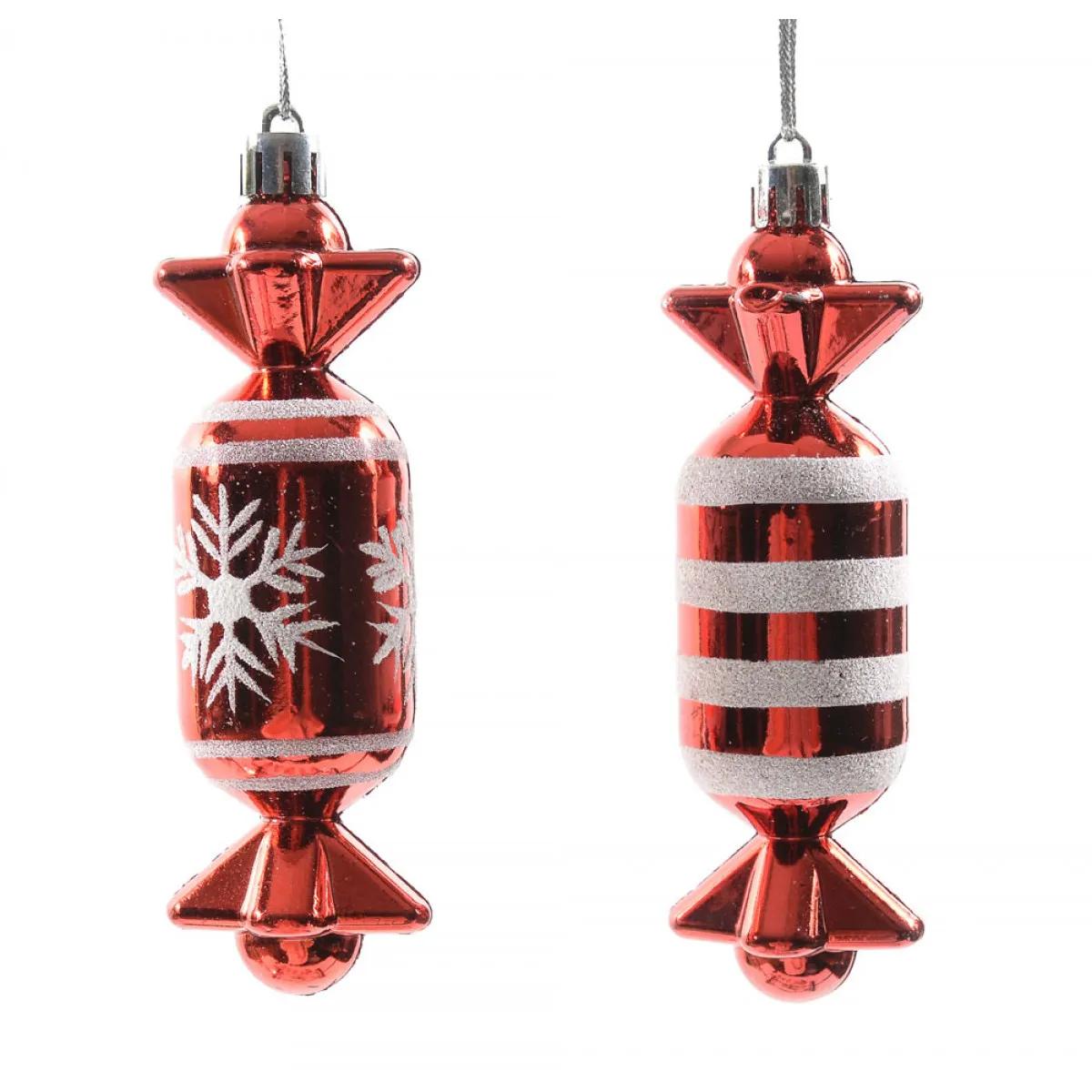 Novogodišnji ukras SVILENA BOMBONA -3,5x15cm 