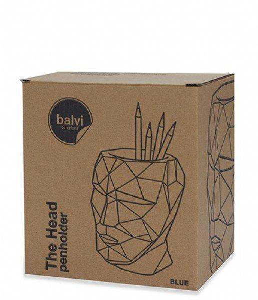 Posuda za olovke THE HEAD BLUE CONCRETE 