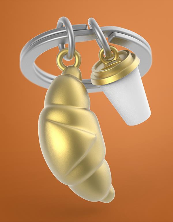 Privezak za ključeve KROASAN I KAFA 