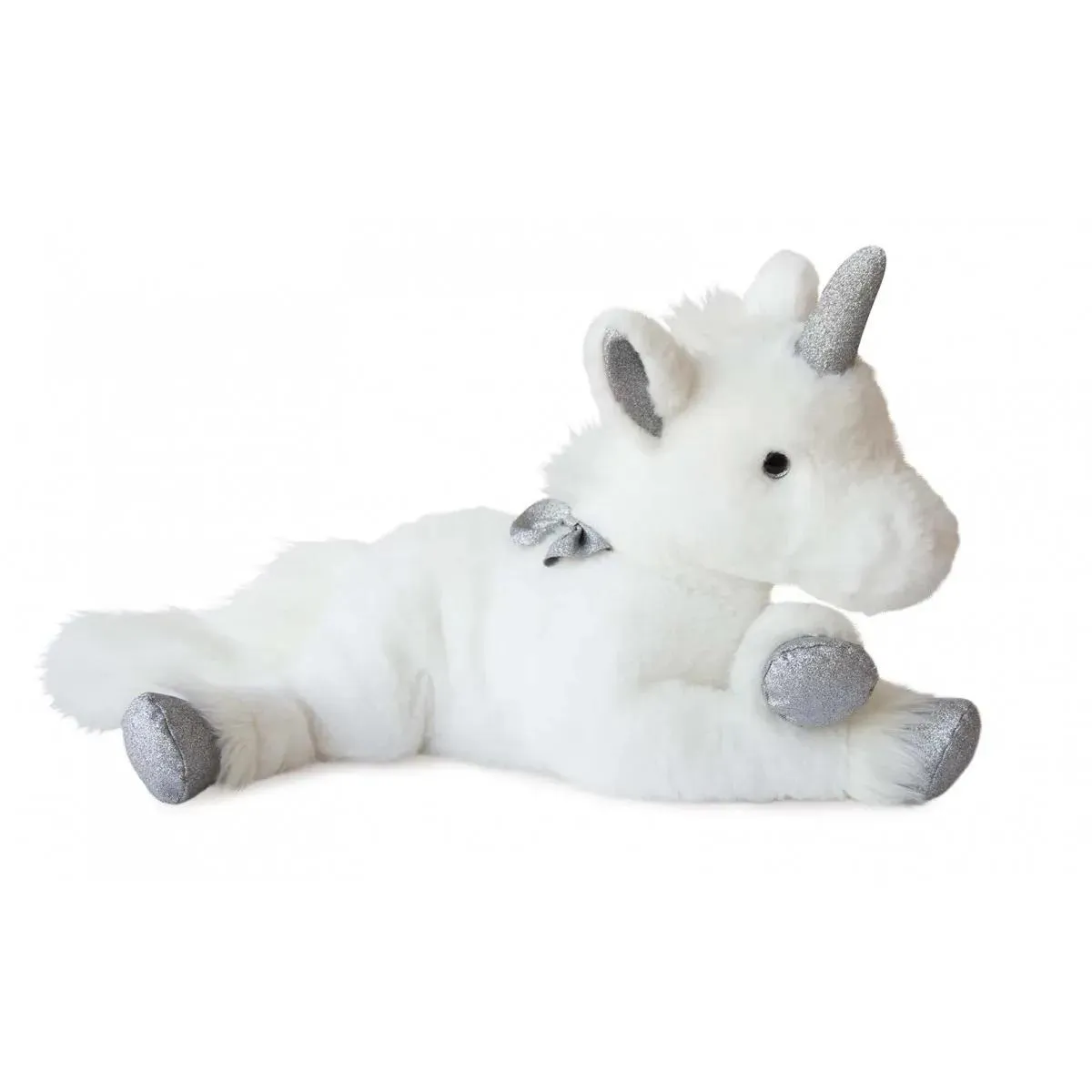 Plišana igračka BELI SREBRNI JEDNOROG 35 cm 