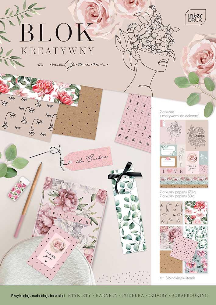 Kreativni set sa stikerima za dekoraciju sveski GARDEN 