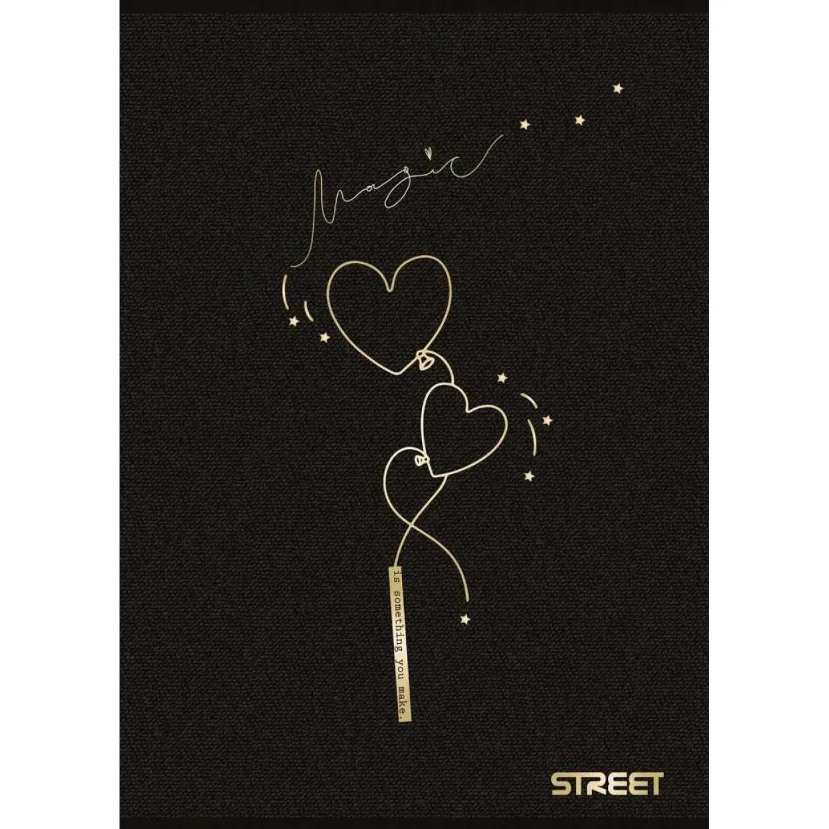 BLACK GOLD SVESKA A4 54L linija margina 