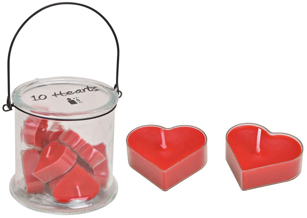 Svećnjak 13 cm sa 10 svećica SRCE 5,5 cm 