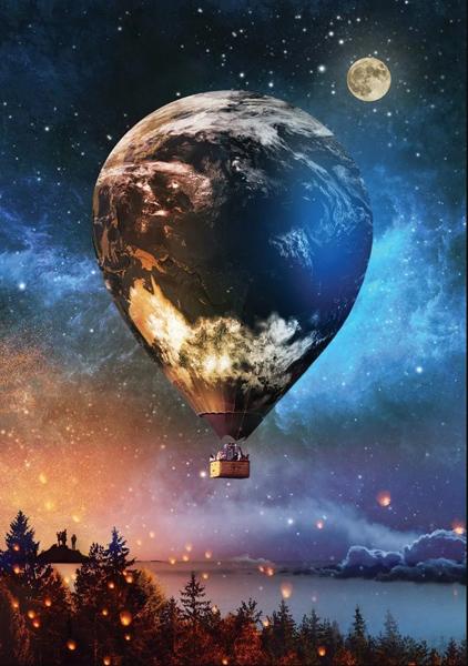 NEON puzzle PUTOVANJE NA MESEC -1000 kom 