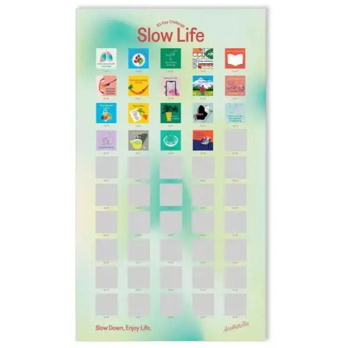 POSTER 30 day challenge SLOW LIFE ENGLISH 