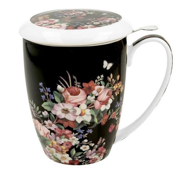 Šolja za čaj sa infuzerom FLOWERS 