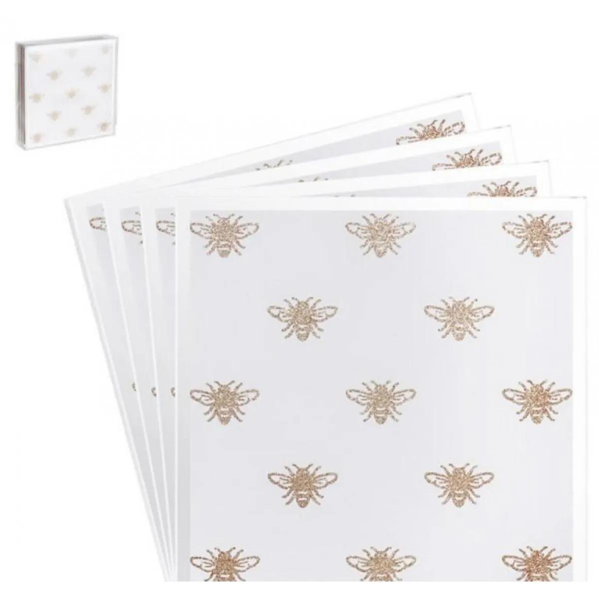 Set četiri staklena podmetača BEES 