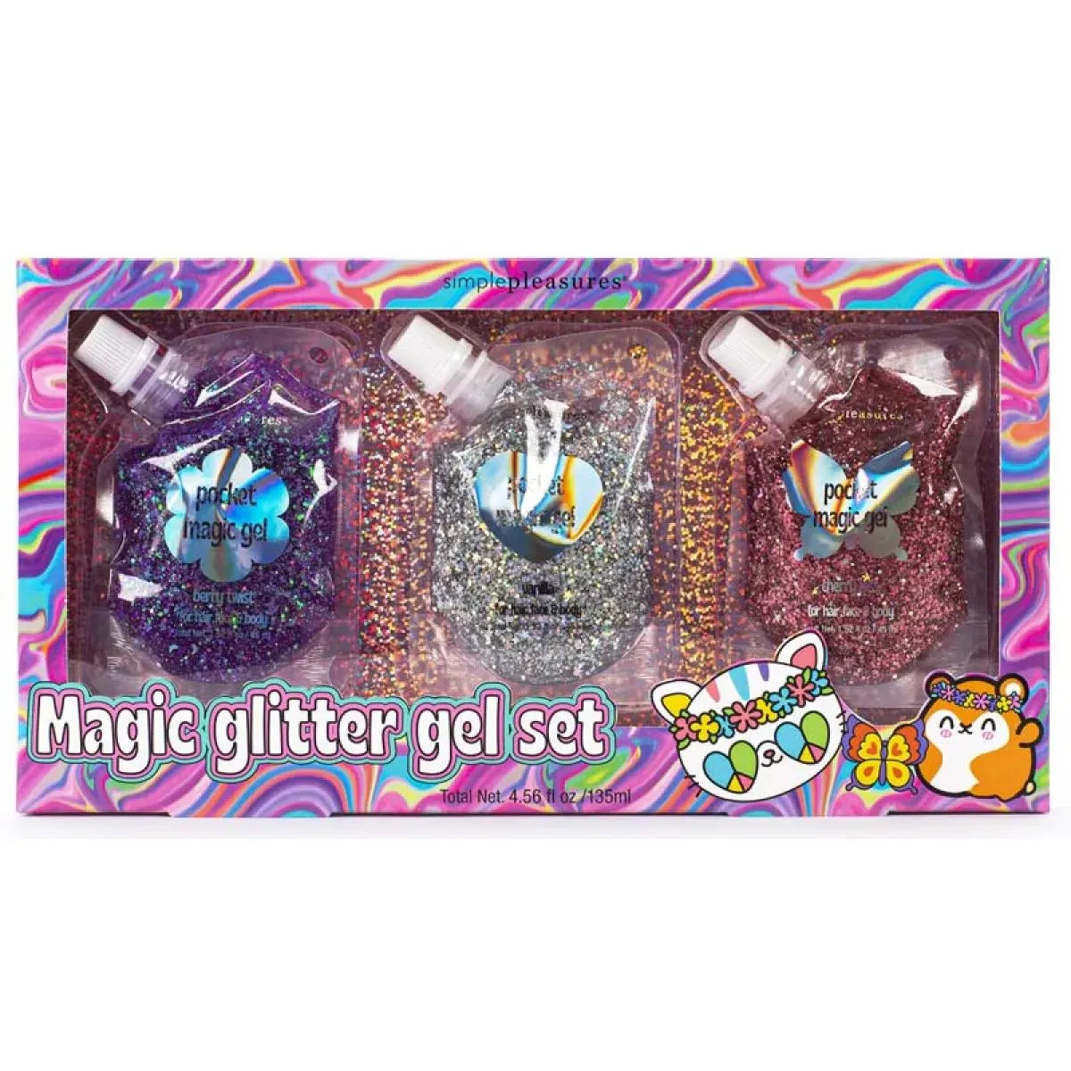 Dečiji set gelova za kosu GLITTER 