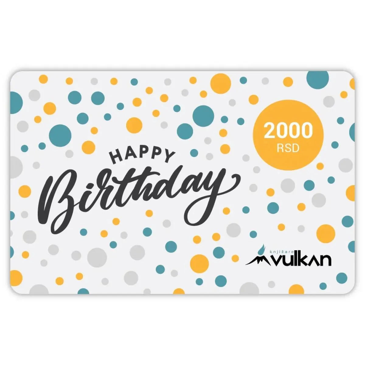 GIFT KARTICA / VAUČER Srećan rođendan tačkice 2000 