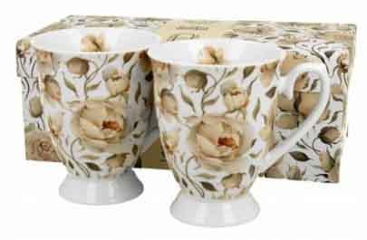 Set dve šolje BELE RUŽE 