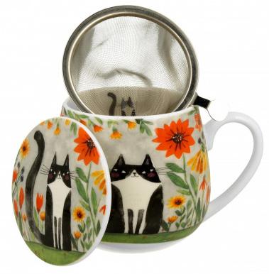 Šolja za čaj sa infuzerom CAT’S WORLD - MEADOW 