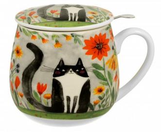 Šolja za čaj sa infuzerom CAT’S WORLD - MEADOW 
