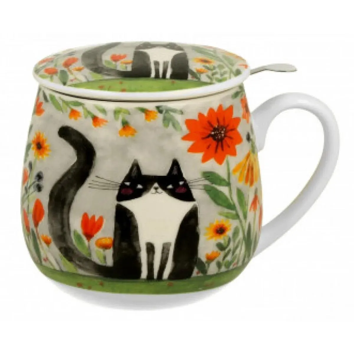 Šolja za čaj sa infuzerom CAT’S WORLD - MEADOW 