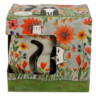 Šolja za čaj sa infuzerom CAT’S WORLD - MEADOW 