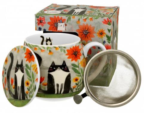 Šolja za čaj sa infuzerom CAT’S WORLD - MEADOW 