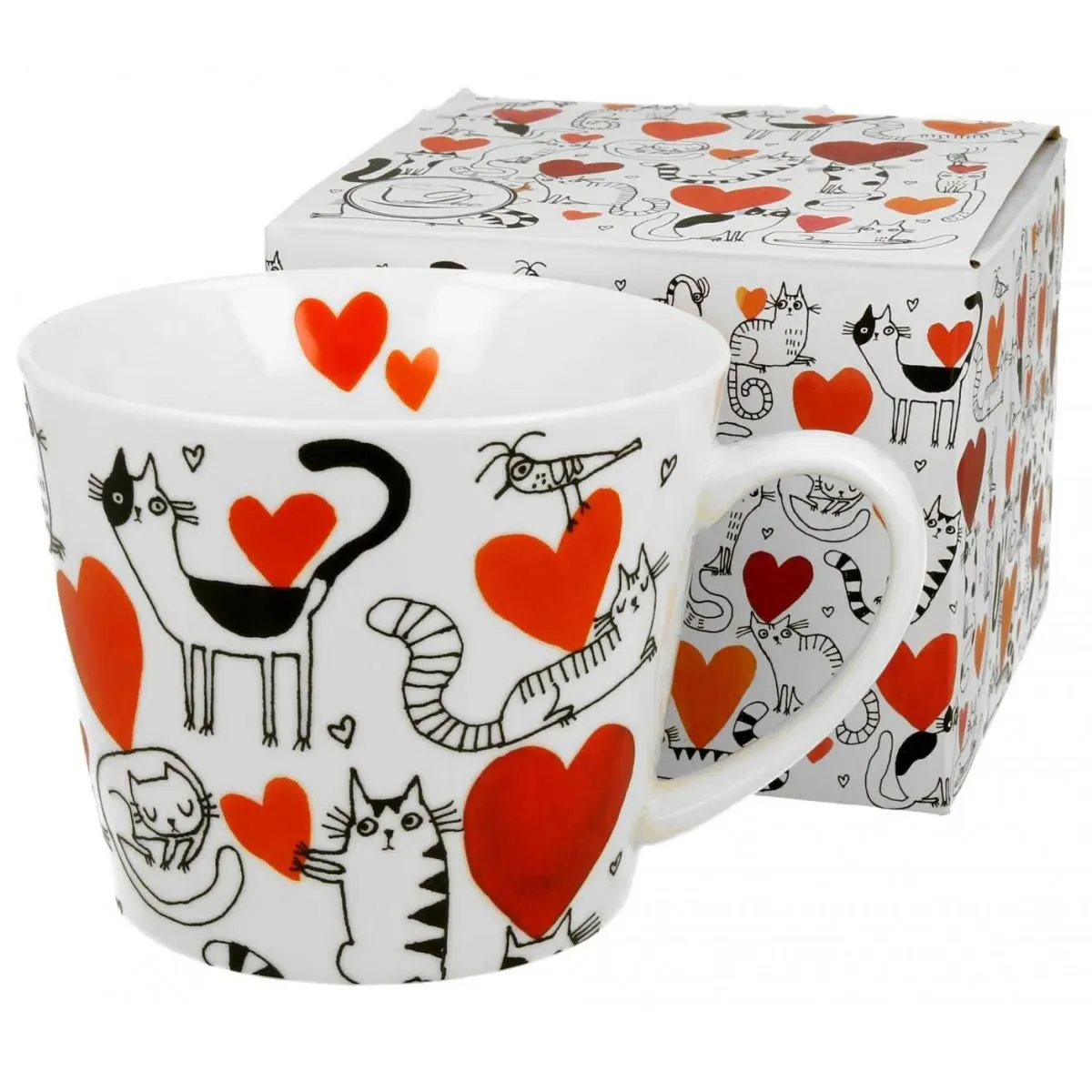 Šolja za čaj ili kafu CAT’S WORLD - HEARTS 