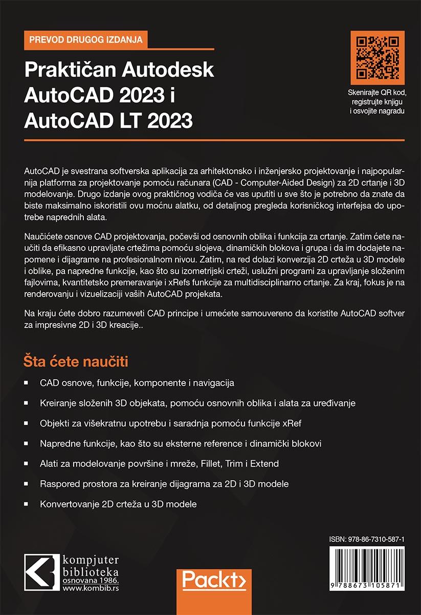 AUTOCAD 2023, 2D CRTANJE I 3D MODELOVANJE 