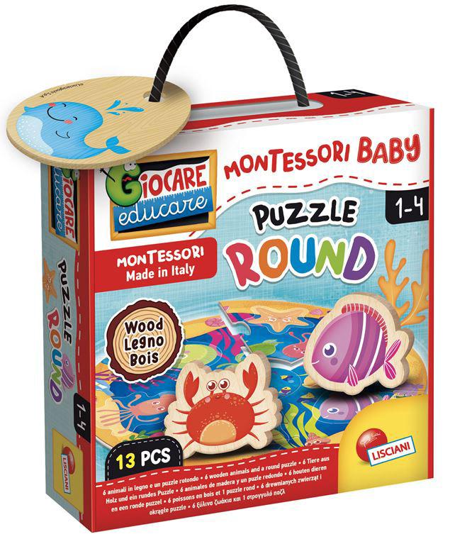MONTESORI edukativna igračka DRVENE OKRUGLE PUZZLE 