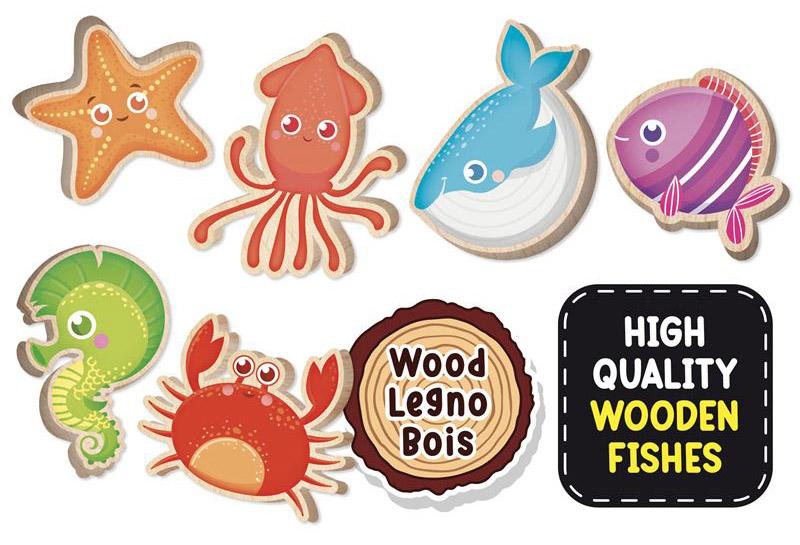 MONTESORI edukativna igračka DRVENE OKRUGLE PUZZLE 