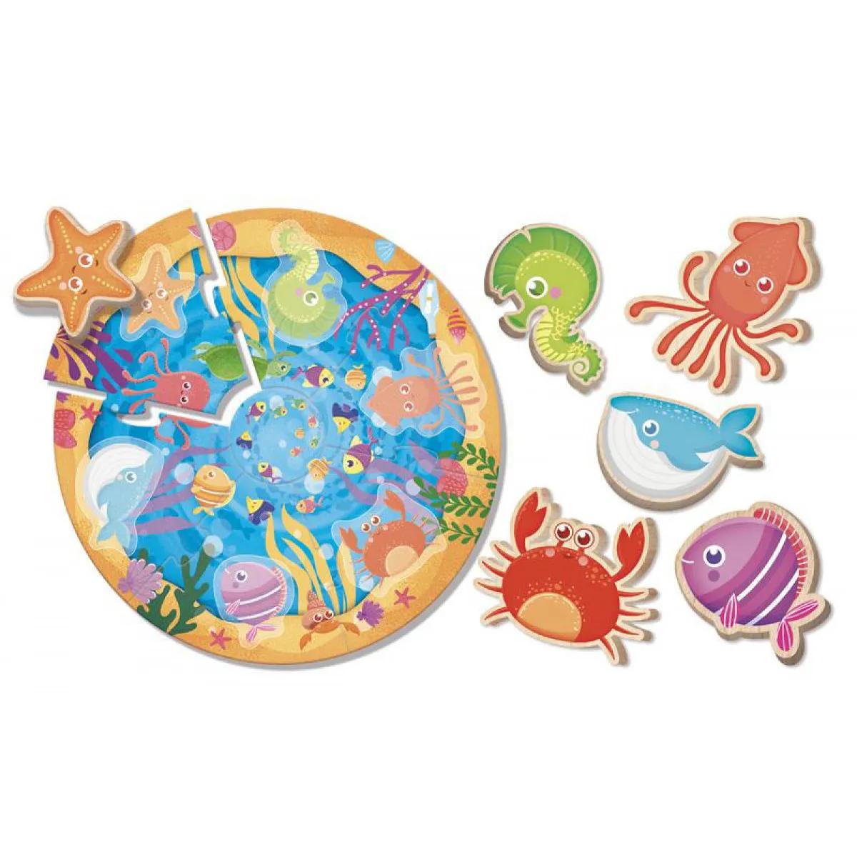 MONTESORI edukativna igračka DRVENE OKRUGLE PUZZLE 