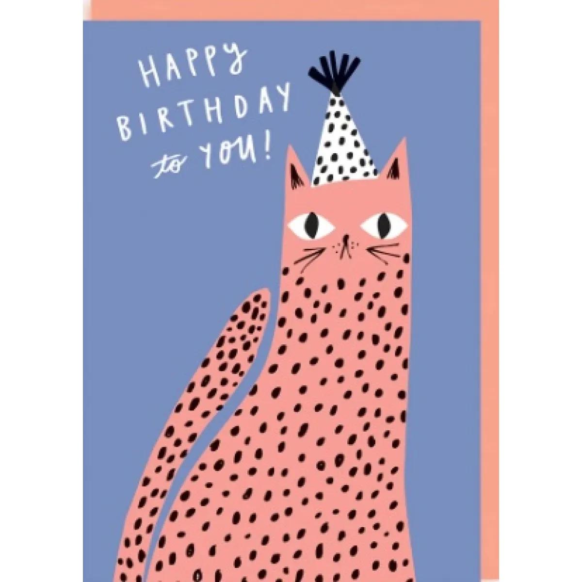 Rođendanska čestitka PINK LEOPARD 