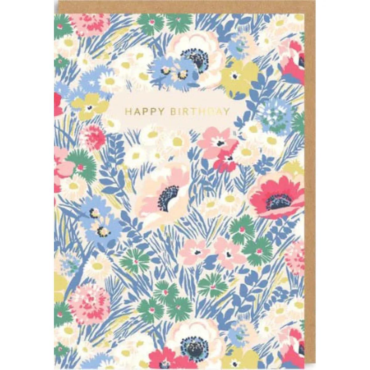 Rođendanska čestitka HAPPY BIRTHDAY - MEADOW FLORAL 