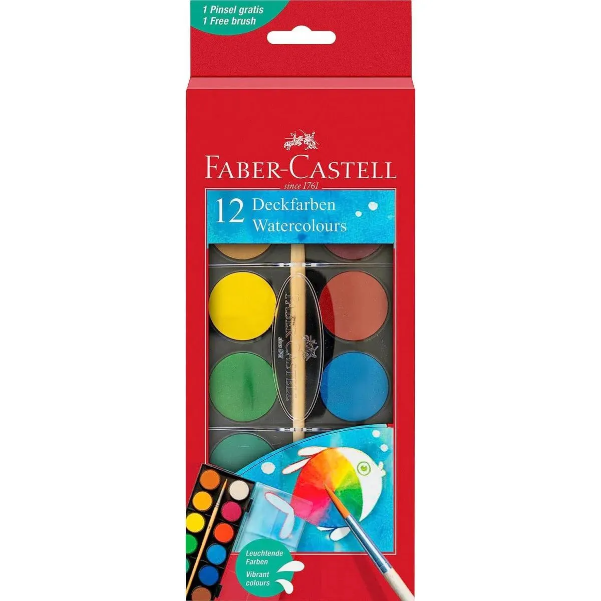 Vodene boje sa četkicom 1/12 FABER CASTELL 