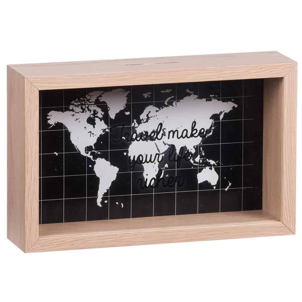 Kasica TRAVEL MAKE YOUR LIFE RICHER 24x6x16cm 