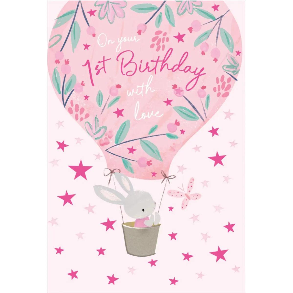 Rođendanska čestitka za PRVI ROĐENDAN - PINK 