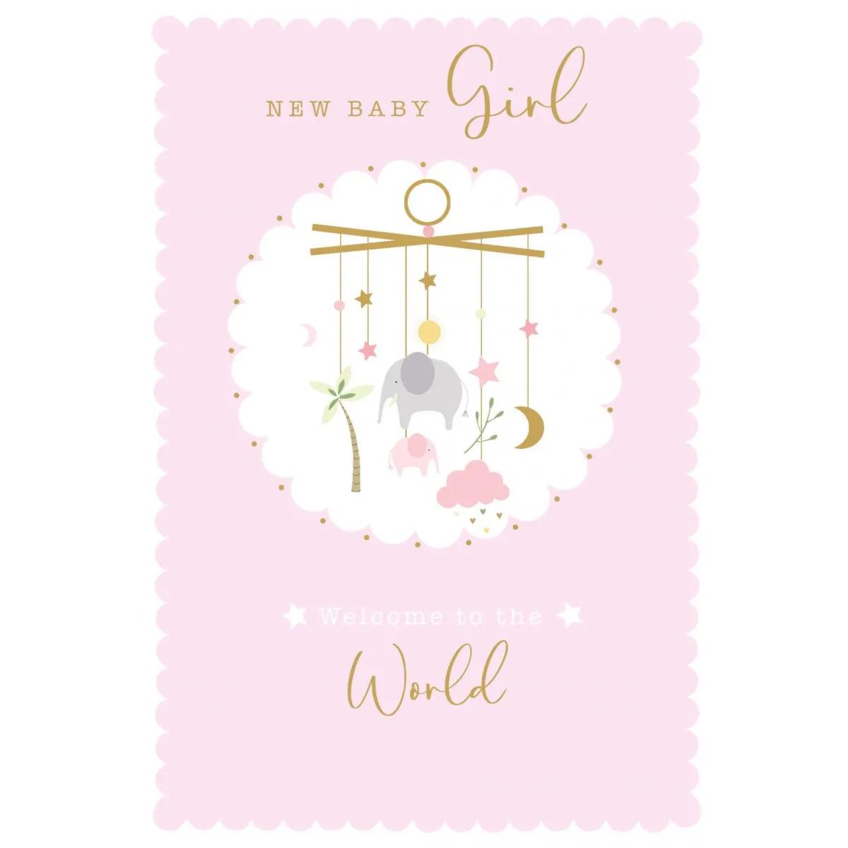Čestitka za rođenje deteta NEW BABY GIRL 