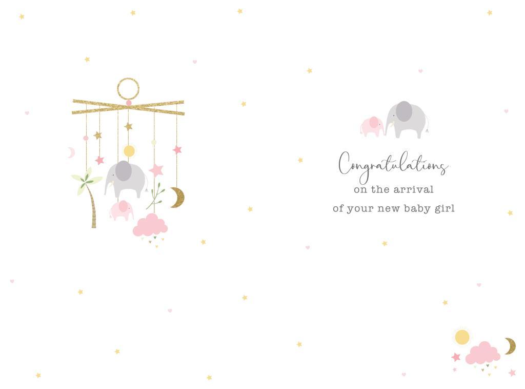Čestitka za rođenje deteta NEW BABY GIRL 