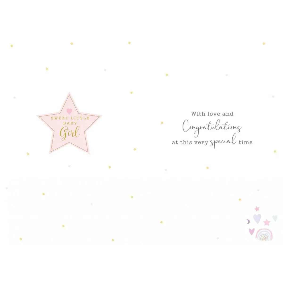 Čestitka za rođenje deteta BABY GIRL - PINK 