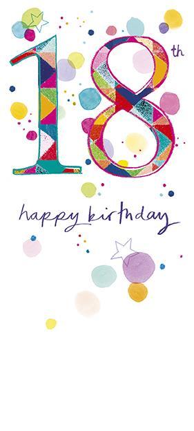 Rođendanska čestitka ZA 18 ROĐENDAN - šarena 
