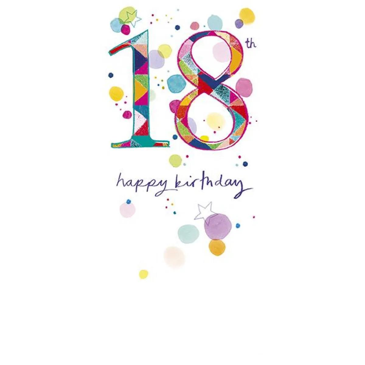 Rođendanska čestitka ZA 18 ROĐENDAN - šarena 