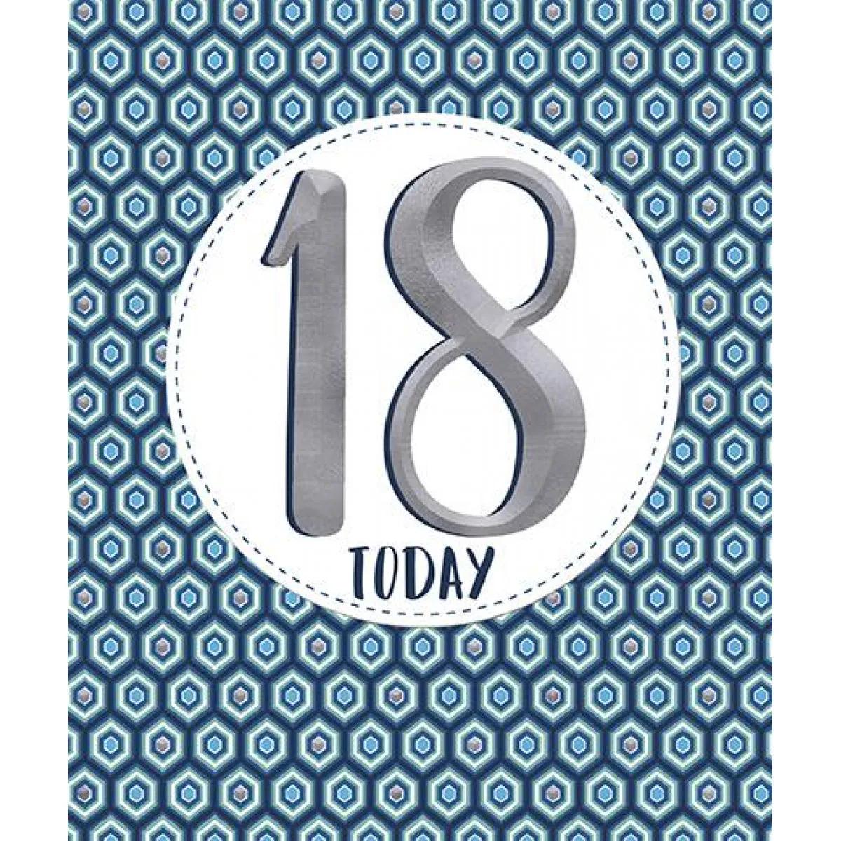 Rođendanska čestitka ZA 18 ROĐENDAN - plava 